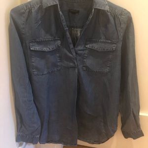 Ann Taylor Chambray/Soft Denim Shirt